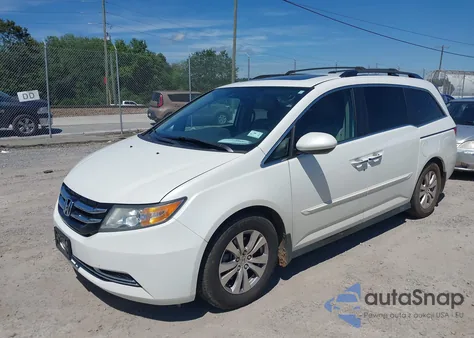 2014 Honda Odyssey Ex-L из США, поврежденный, VIN 5FNRL5H60EB122256